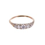 Victorian diamond five stone ring