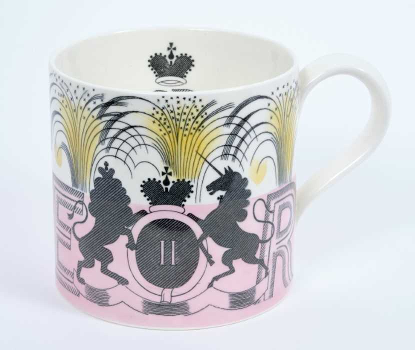 The Coronation of H.M.Queen Elizabeth II 1953, scarce Eric Ravilious designed Wedgwood Souvenir mug