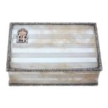 H.M. Queen Elizabeth II, fine presentation gold mounted silver table box