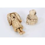 Two Japanese ivory netsuke