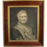 Victorian English School pencil and black chalk portrait of a Lady, 60.5cm x 50.5cm, in good gilt an