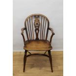 19th century yew and elm Windsor chair