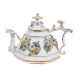 A Meissen octagonal teapot and cover, circa 1860-80