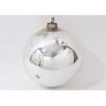 Antique mirrored glass witch ball
