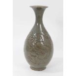 Celadon bottle vase