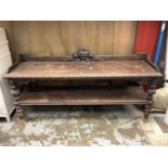 Very large Victorian carved oak serving table