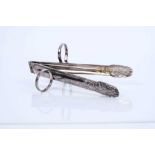 Unusual pair of early 20th century novelty silver plated Asparagus tongs,
