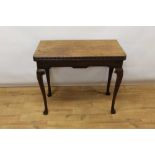 18th century walnut tea table