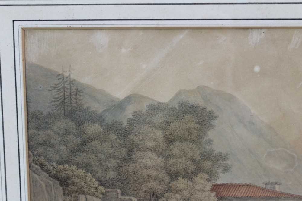 Johann Christian Reinhart (1761-1847) watercolour - Hilltop Landscape, inscribed, 32cm x 41cm, in gl - Image 9 of 12