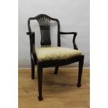 Three various 19th century elbow chairs