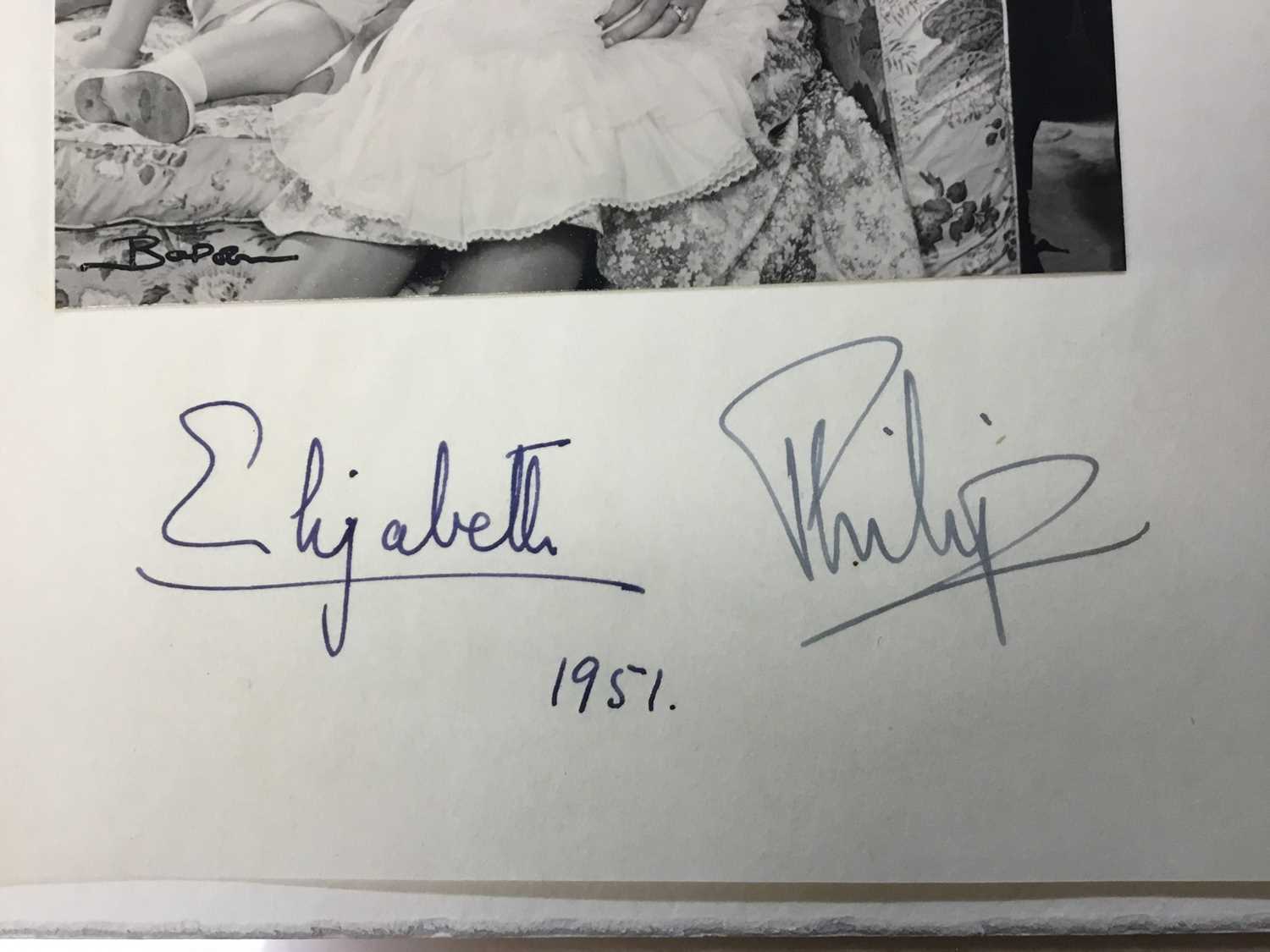 T.R.H.The Princess Elizabeth and The Duke of Edinburgh, charming signed portrait photograph of the y - Image 2 of 3