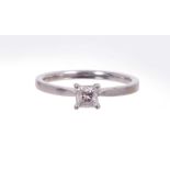 Diamond solitaire engagement ring