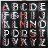 *Ben Eine (b 1970) spray paint, Alphabet. Provenance: Brandler Galleries