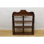 Regency mahogany open hanging shelves