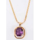 Amethyst pendant necklace