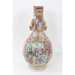 Large Chinese famille rose bottle vase
