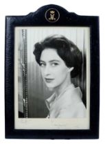 HRH The Princess Margaret, fine presentation signed portrait photograph in original frame