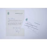 H.R.H. The Duke of Edinburgh, two signed typed thank you letters on Buckingham Palace headed notepap