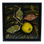 Val Archer (b.1946) oil on board - still life Quince, initialled, framed, 20cm square Provenance: