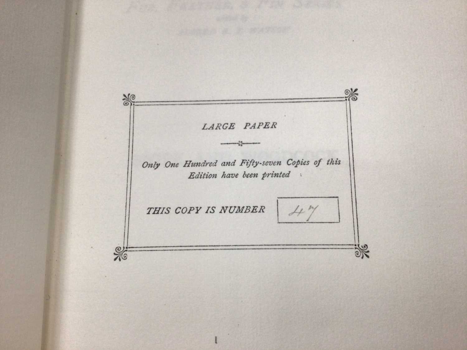 The Fur and Feathers series, large paper edition limited to 150 copies, Longmans Green & Co. 1896, s - Image 10 of 16