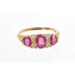 Victorian style ruby and diamond ring