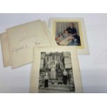 H.M. Queen Elizabeth II and H.R.H. The Duke of Edinburgh- signed 1952 Christmas card with photograph