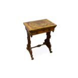 Victorian burr walnut chess table