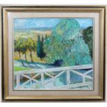 *John Hanbury Pawle (1915-2010) oil on board- From The Balcony Le Clos Nomand