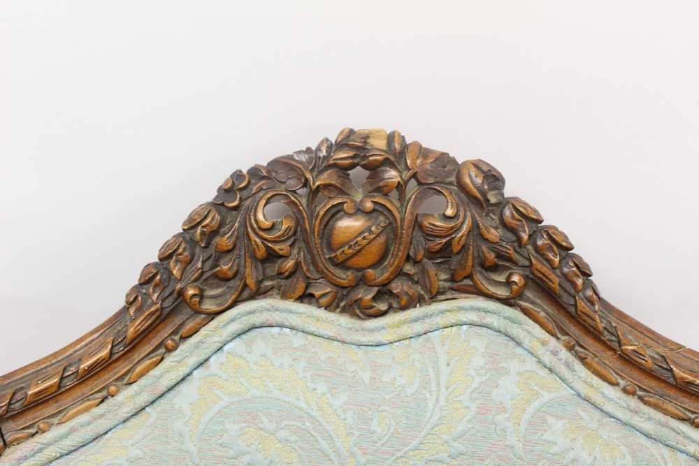 Late 19th century Continental carved wooden framed armchair - Image 6 of 7