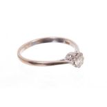 Diamond single stone ring