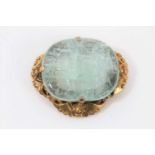 Aquamarine brooch