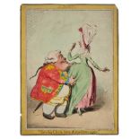 James Gillray (1756-1815) hand coloured etching, A Duet, published H Humphrey 1792, 33 x 24.5cm