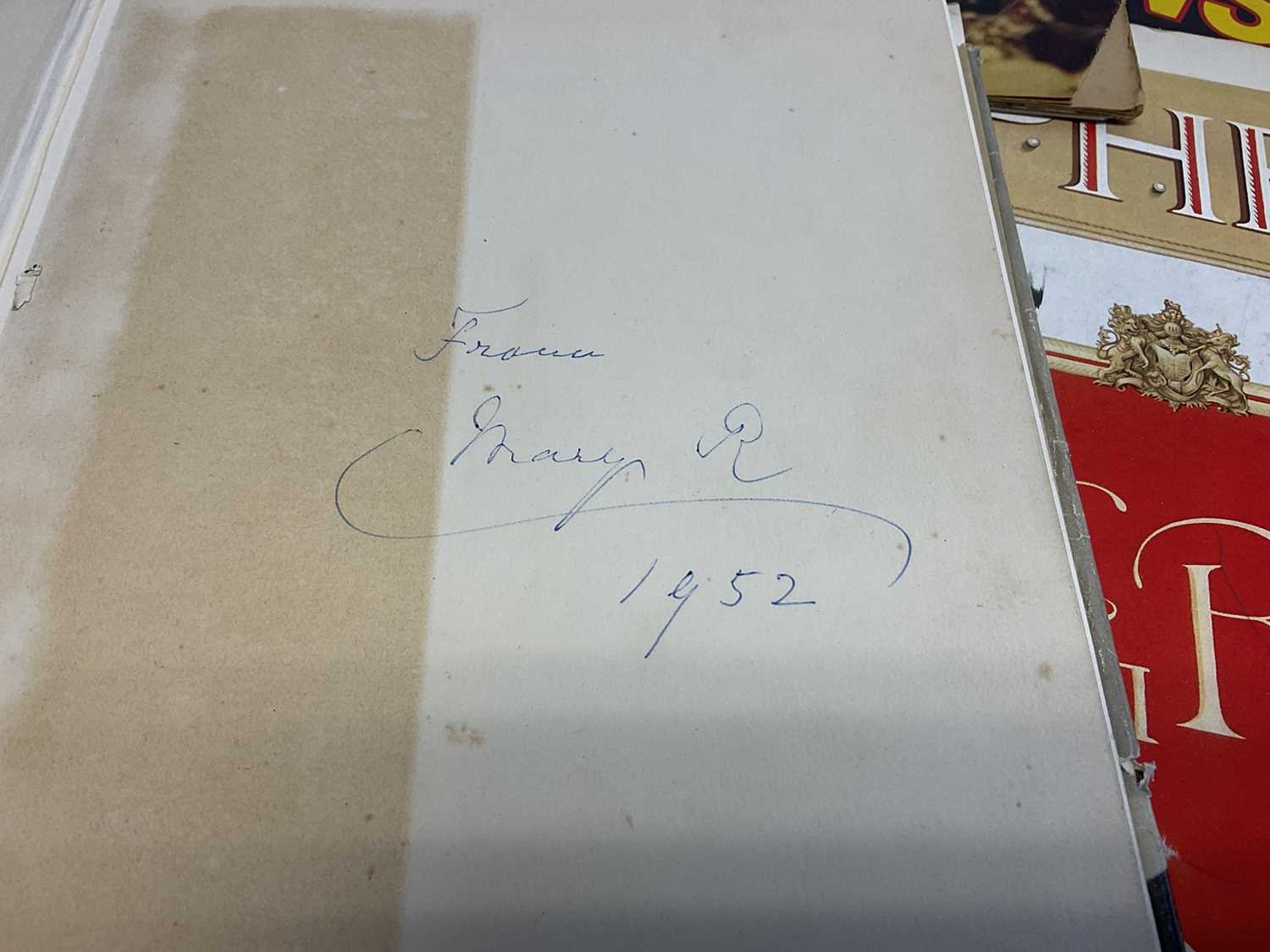 H.M. Queen Mary, signed book The Royal Family Picture Annual signed 'From Mary R 1952 ' and other Ro - Image 2 of 3