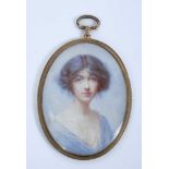 Mabel Hobson Hankey (1867-1943) portrait miniature on ivory