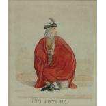 James Gillray (1756-1815) hand coloured etching, Wha Wants Me?, originally published H Humphrey 1792
