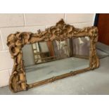 George IV gilt gesso overmantel mirror