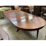 19th century Dutch mahogany extending dining table.