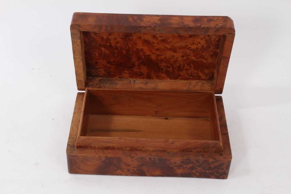 Burr yewwood cigar box - Image 2 of 3