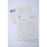 H.R.H.The Duke of Edinburgh- handwritten double sided letter to his former Page, William Holloway da
