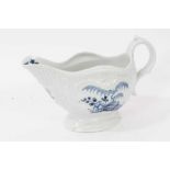 Pennington Liverpool blue and white sauceboat, circa 1780