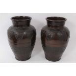 Pair of Chinese bronze vases