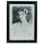 Lady Elizabeth Bowes-Lyon (later H.M.Queen Elizabeth The Queen Mother ) signed presentation print po