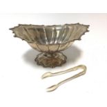 Late 19th/early 20th century silver sugar bowl of oval form (Marked Sterling 4808),