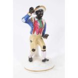 A Staffordshire porcelain figure of a black child, circa 1840