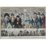 James Gillray (1756-1815) hand coloured etching, View of the Hustings in Covent Garden – Vide. The W