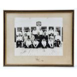 H.R.H. The Duke of Edinburgh,signed photograph of The Duke with his staff on board H.M Yacht Britann
