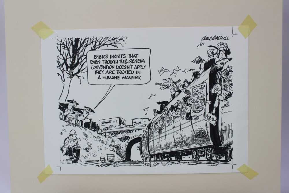 Group of original cartoons, to include Martin Rowson (b. 1959) pen and wash - Welcome to Washington - Image 4 of 8