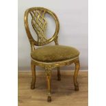 19th century Continental gilt side chair