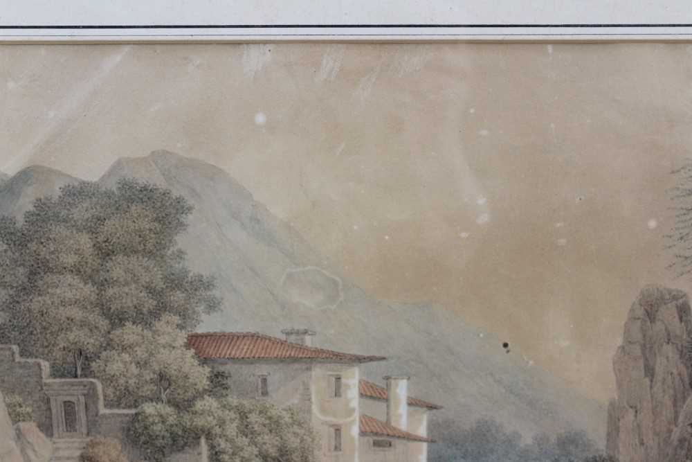 Johann Christian Reinhart (1761-1847) watercolour - Hilltop Landscape, inscribed, 32cm x 41cm, in gl - Image 8 of 12