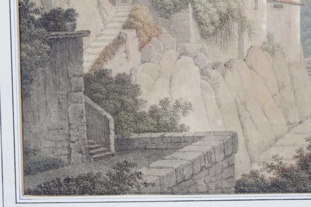 Johann Christian Reinhart (1761-1847) watercolour - Hilltop Landscape, inscribed, 32cm x 41cm, in gl - Image 6 of 12
